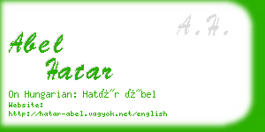 abel hatar business card